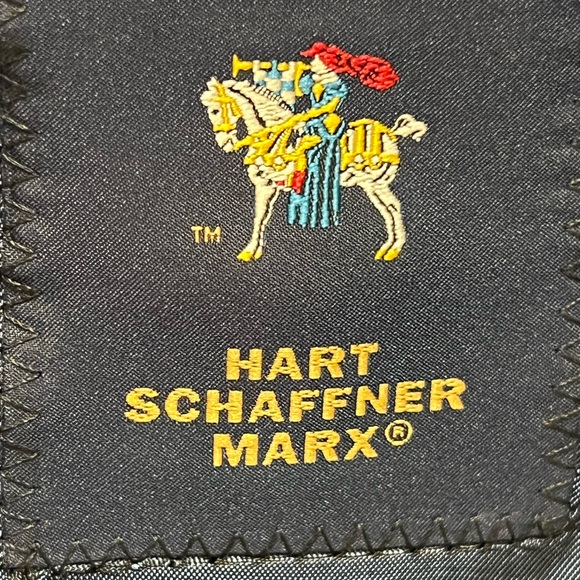 Hart Schaffner Glen Plaid Big Tall Sport Coat Blazer Jacket Blue Men 52R - Picture 13 of 14